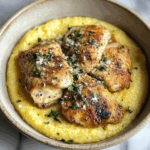 Creamy Polenta with Garlic Herb Chicken