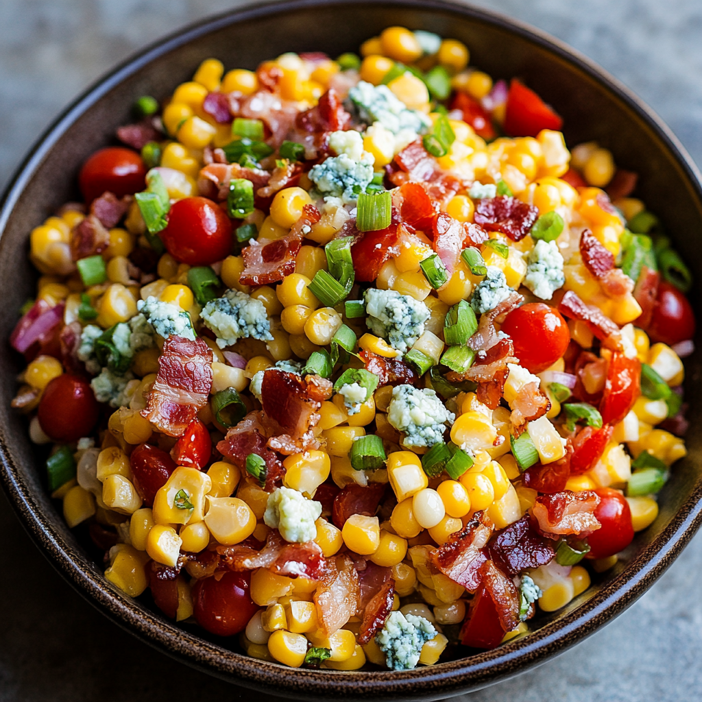 Bacon Blue Cheese Corn Salad
