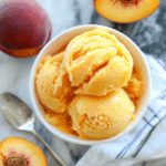 No-Churn Peach Sorbet