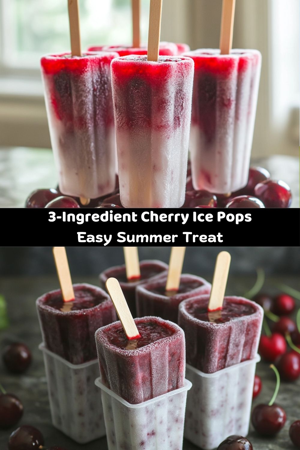 Homemade Cherry Ice Pops