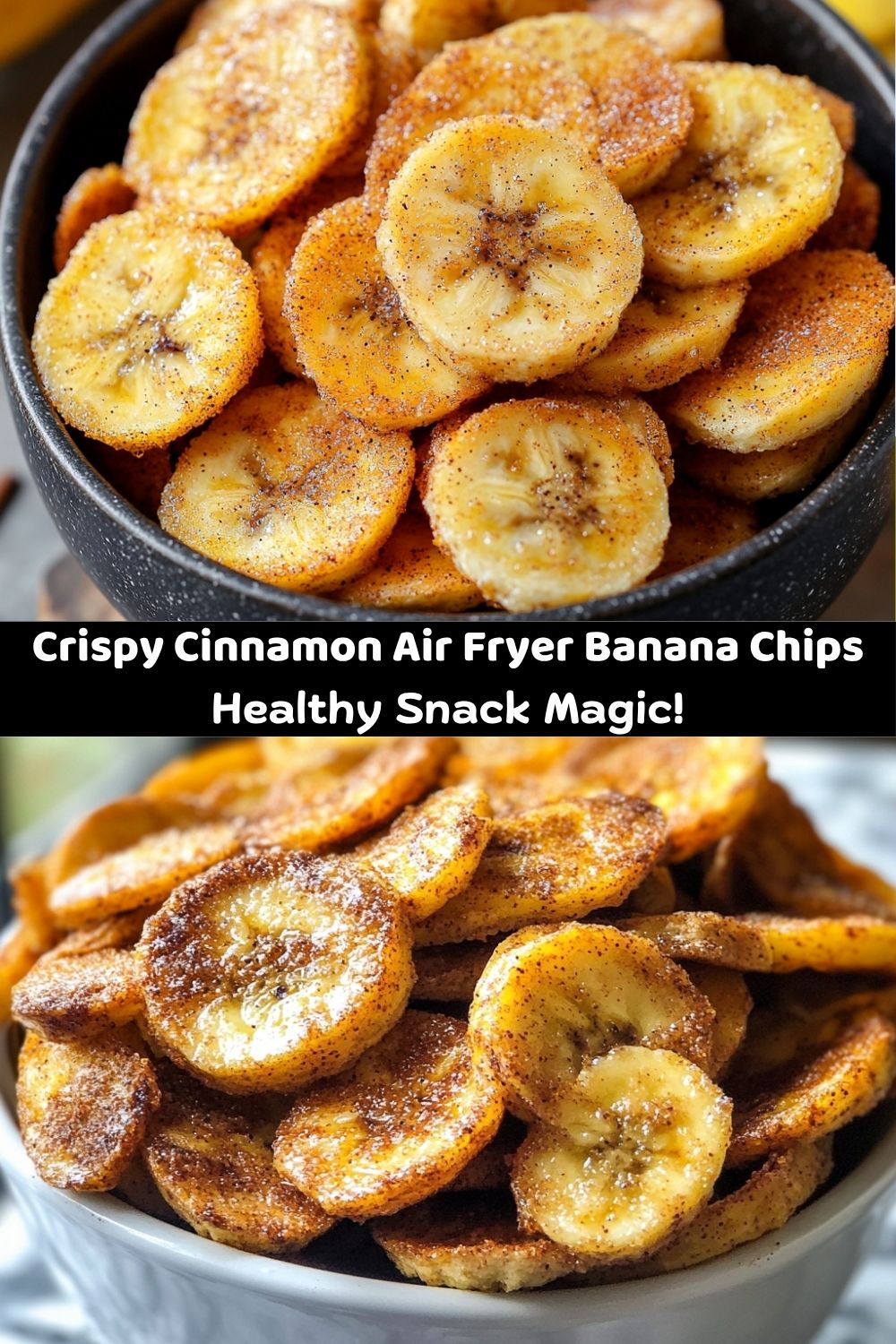 Cinnamon-Sugar Air Fryer Banana Chips