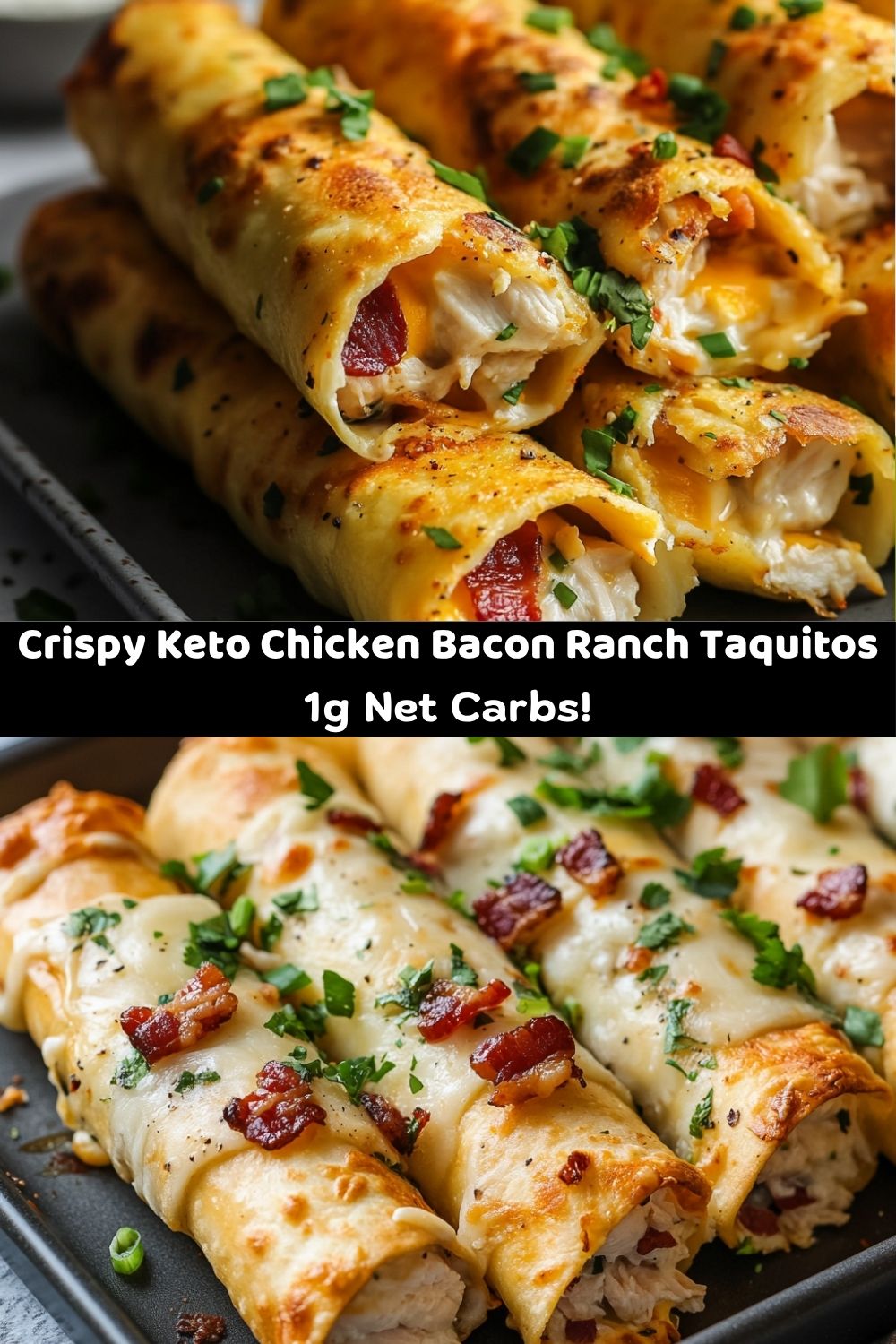 Keto Chicken Bacon Ranch Taquitos