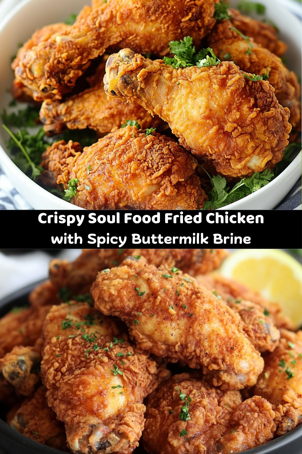 Crispy Soul Food Fried Chicken with Spicy Buttermilk Brine