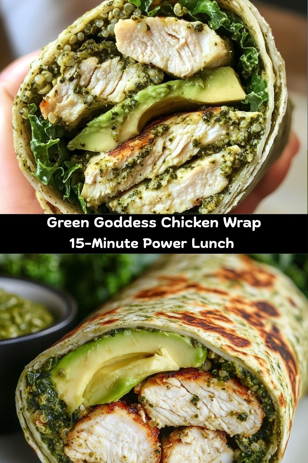 Green Goddess Chicken Wrap