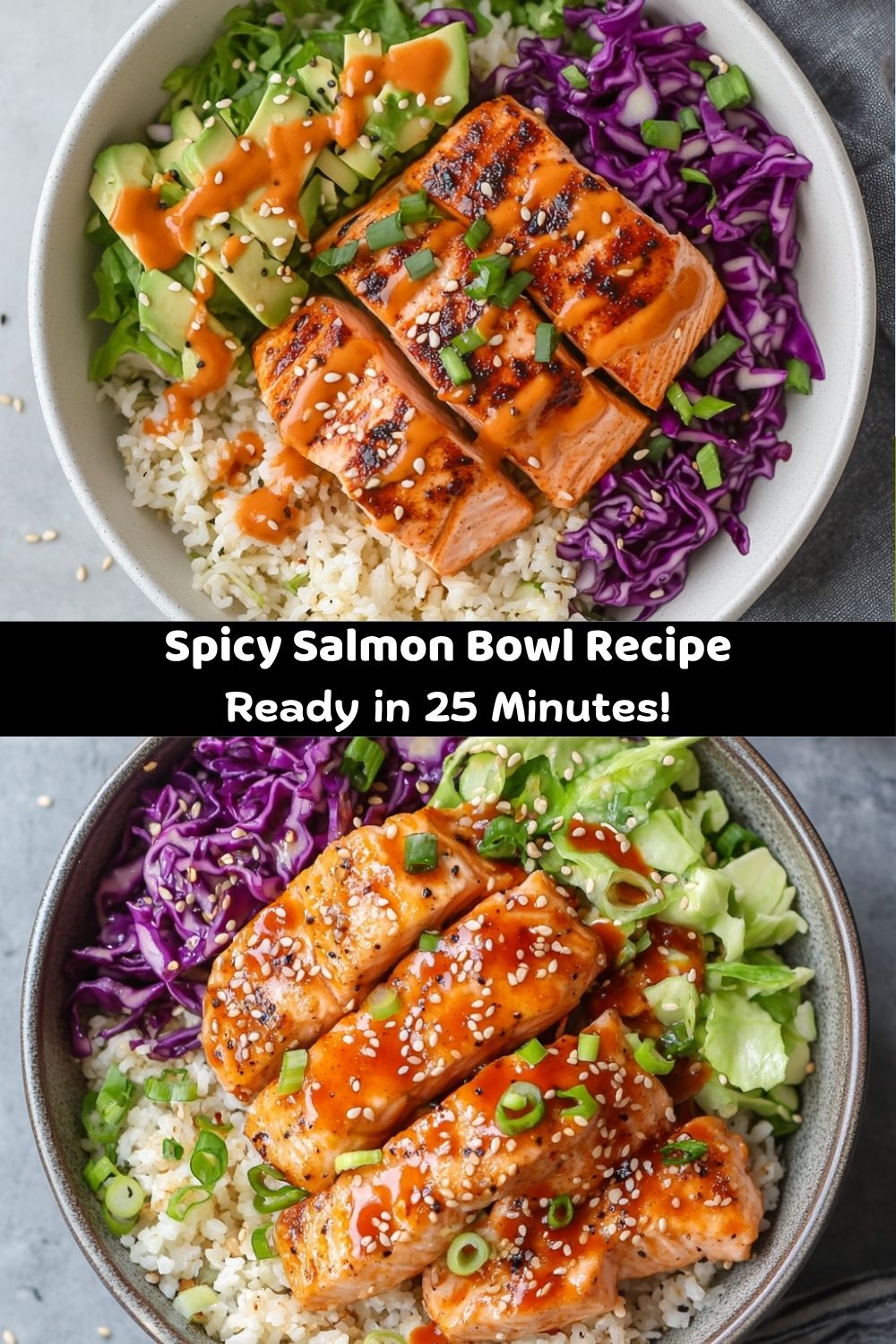 Spicy Salmon Bowl ( whole 30 )