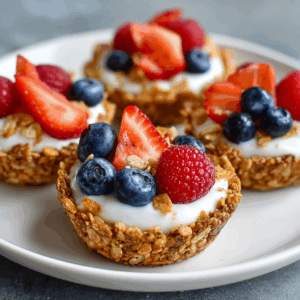 Cereal Crust Yogurt Tarts