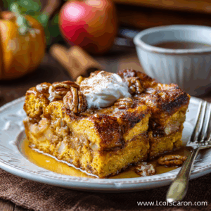 Pumpkin Apple French Toast Bake