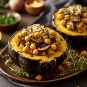 Curried Chickpea-Stuffed Acorn Squash