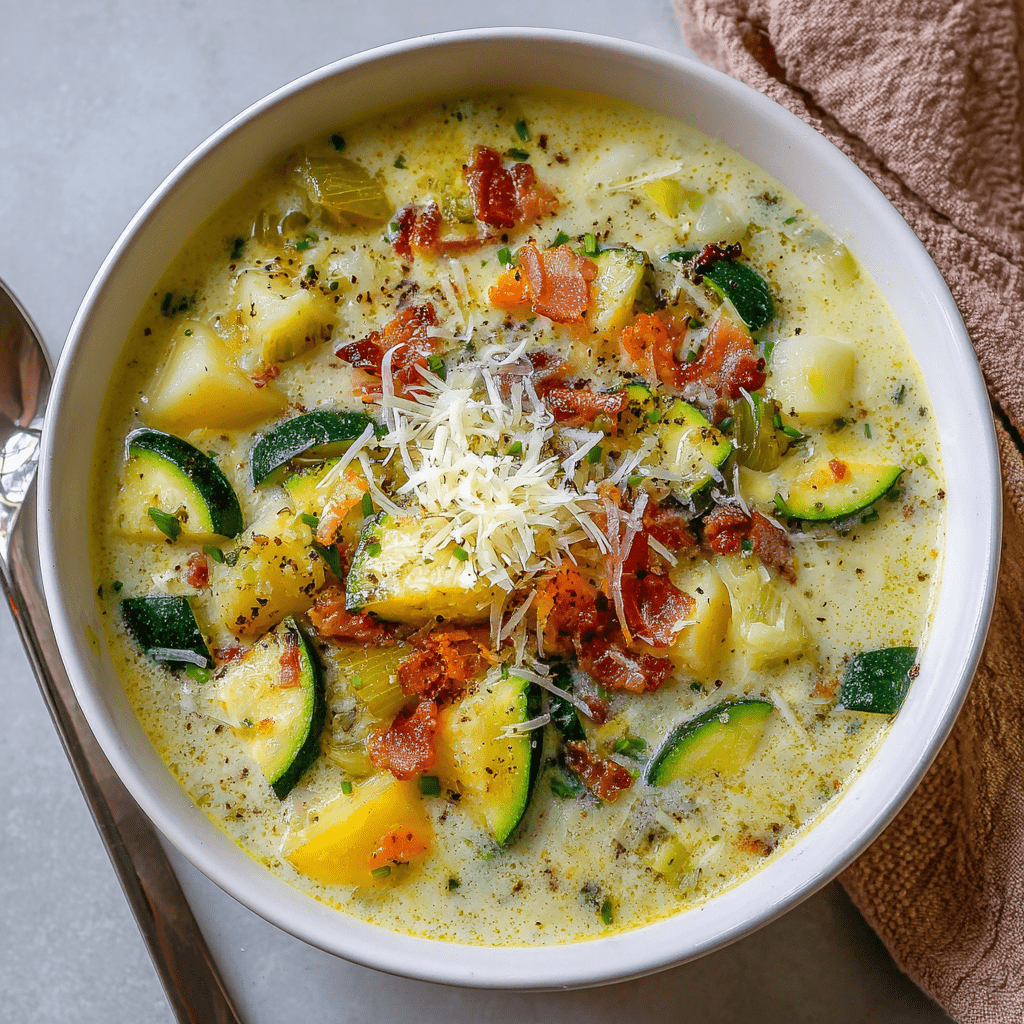 Creamy Zucchini Potato Soup