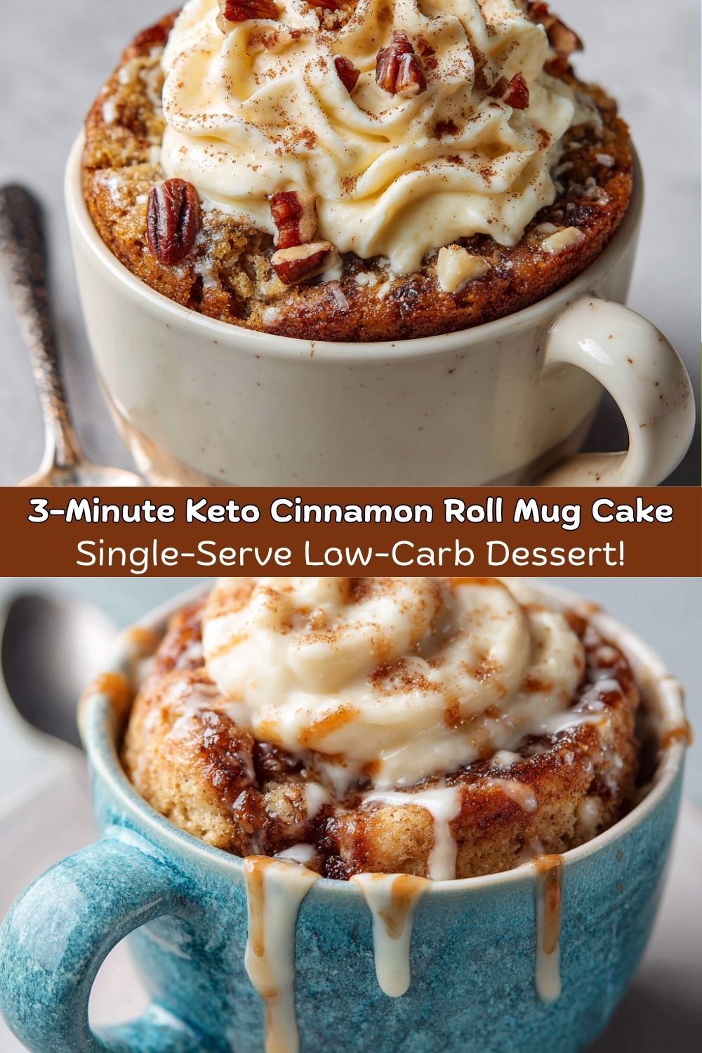 3-Minute Keto Cinnamon Roll Mug Cake