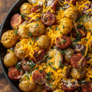 Cheesy Ranch Smoked Sausage & Potatoes
