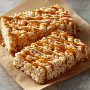 Caramel Apple Pie Rice Krispie Treats
