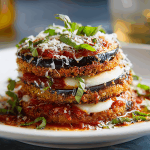 Eggplant Parmesan Stacks