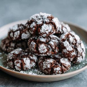 Avocado Chocolate Crinkle Cookies