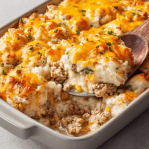 Cheesy Turkey & Mashed Potato Bake