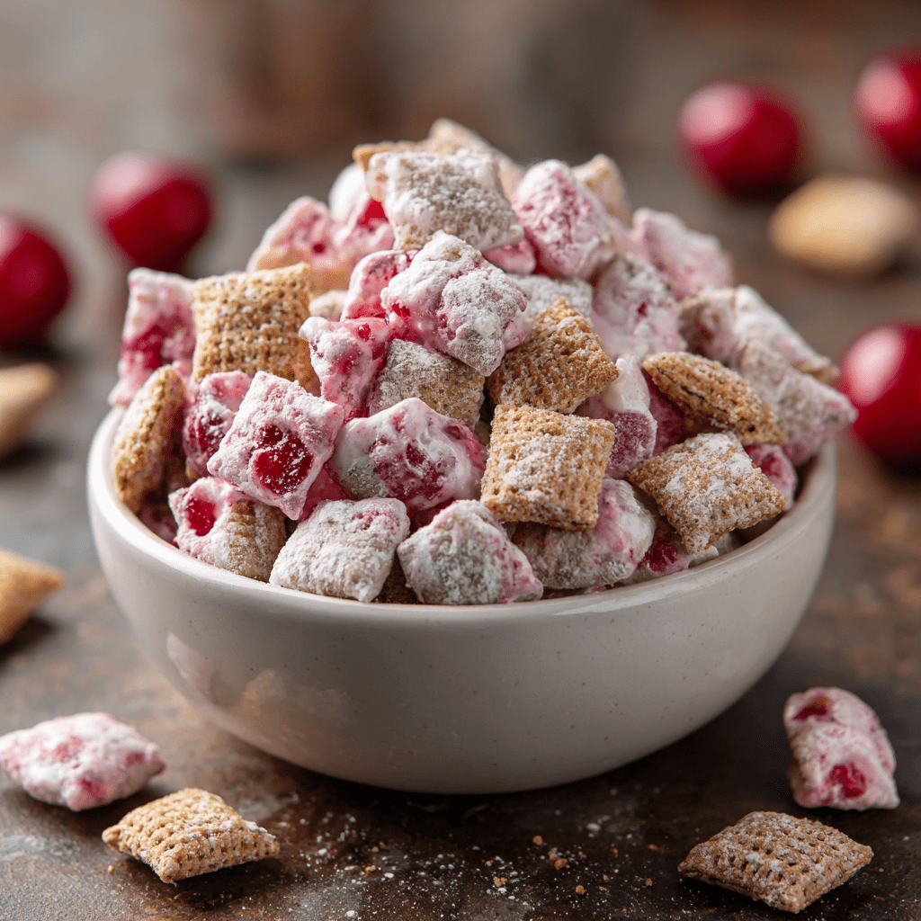 Cherry Cheesecake Puppy Chow