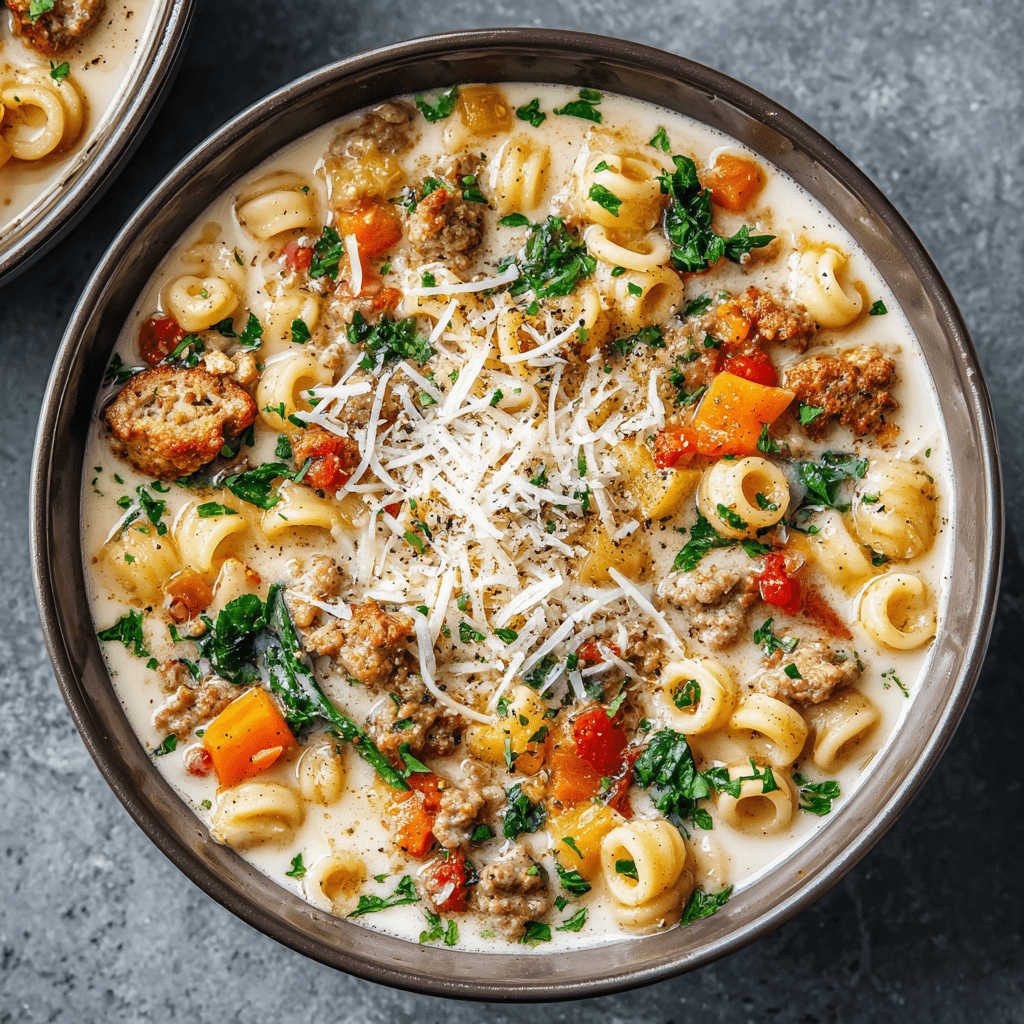 Creamy Italian Sausage Ditalini Soup