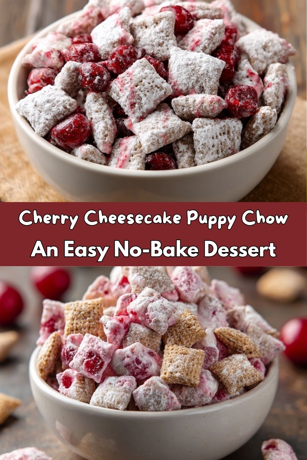 Cherry Cheesecake Puppy Chow