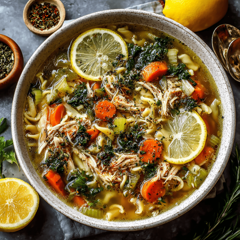 Cozy Lemon Herb Chicken Soup