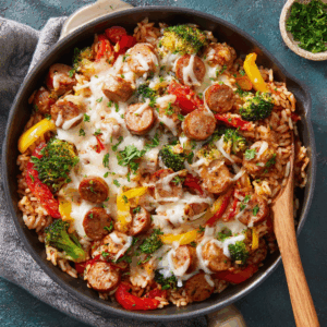 One-Skillet Smoky Sausage