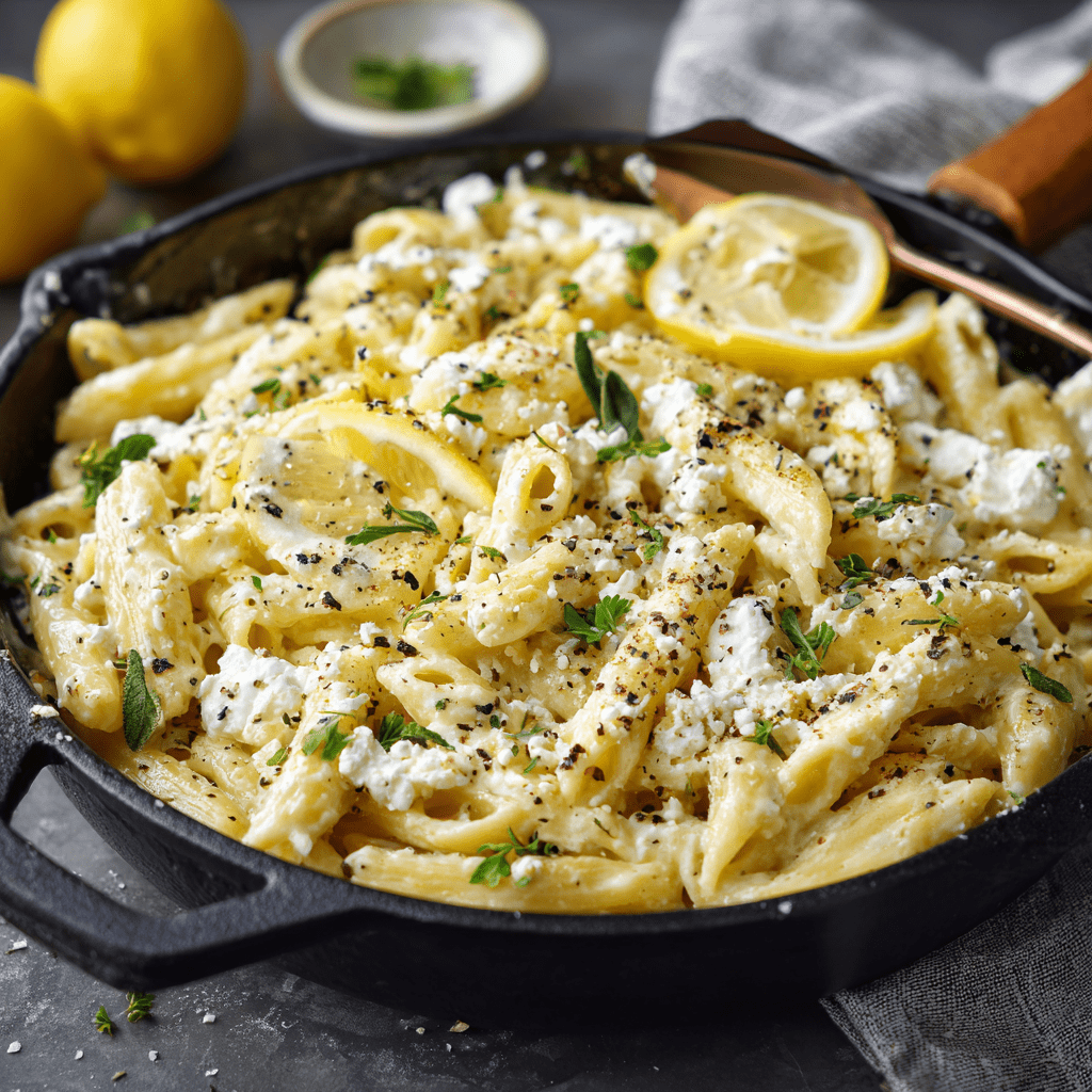 Creamy Lemon Feta Pasta