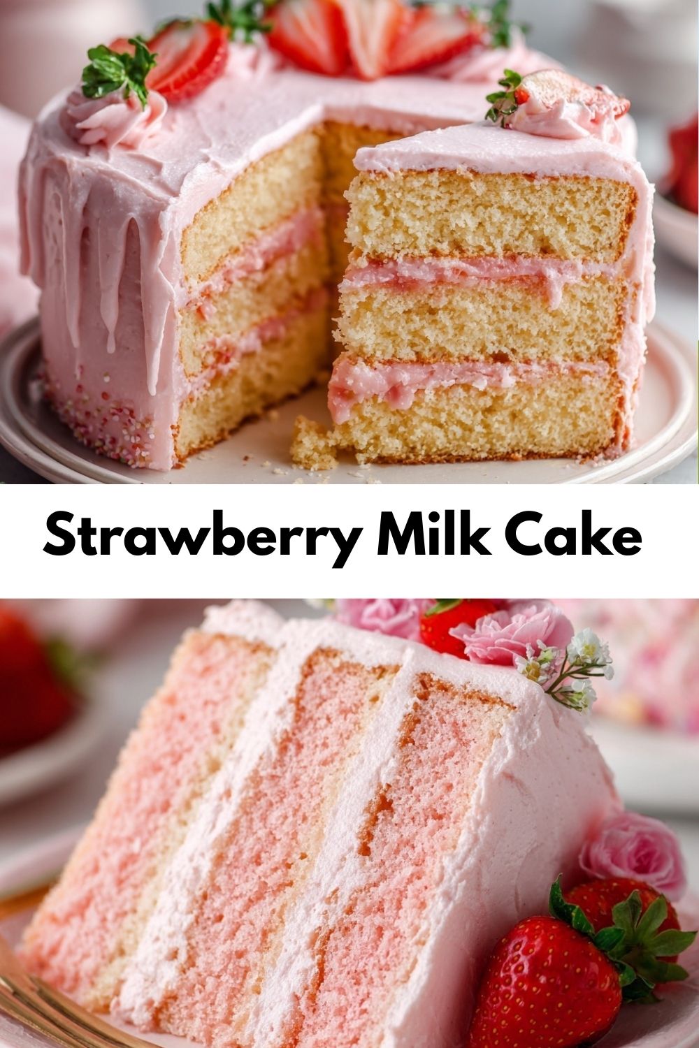 Strawberry Milk Cake