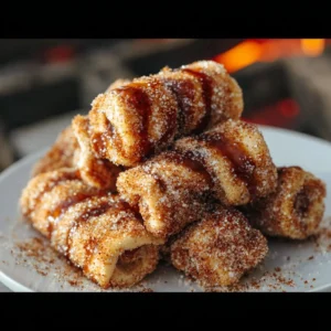 Delicious cinnamon-sugar campfire treats served by the fire