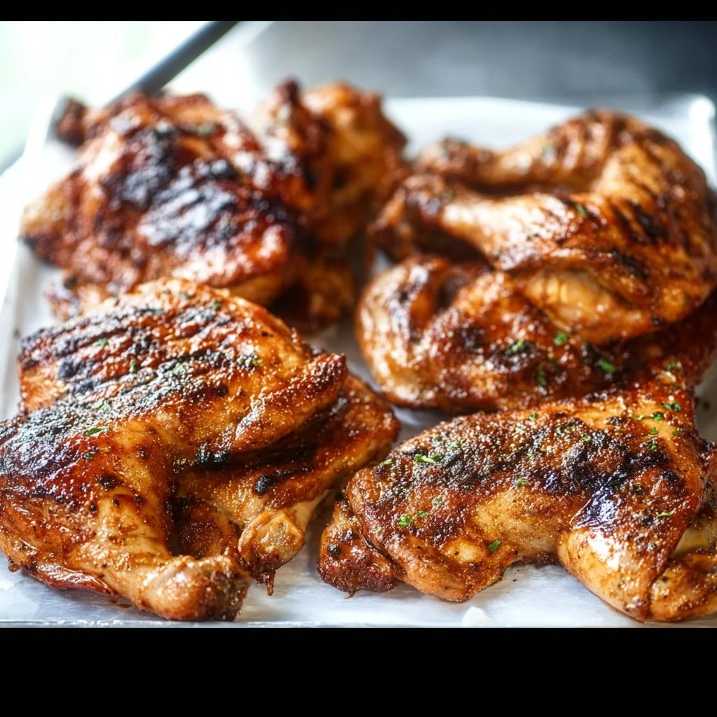 Deliciously grilled barbecue chicken served with flavorful sauce