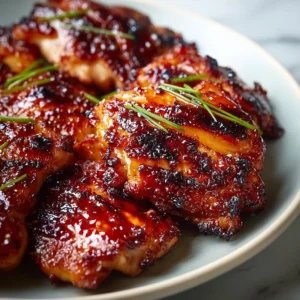 Juicy Japanese BBQ chicken thighs grilled to perfection