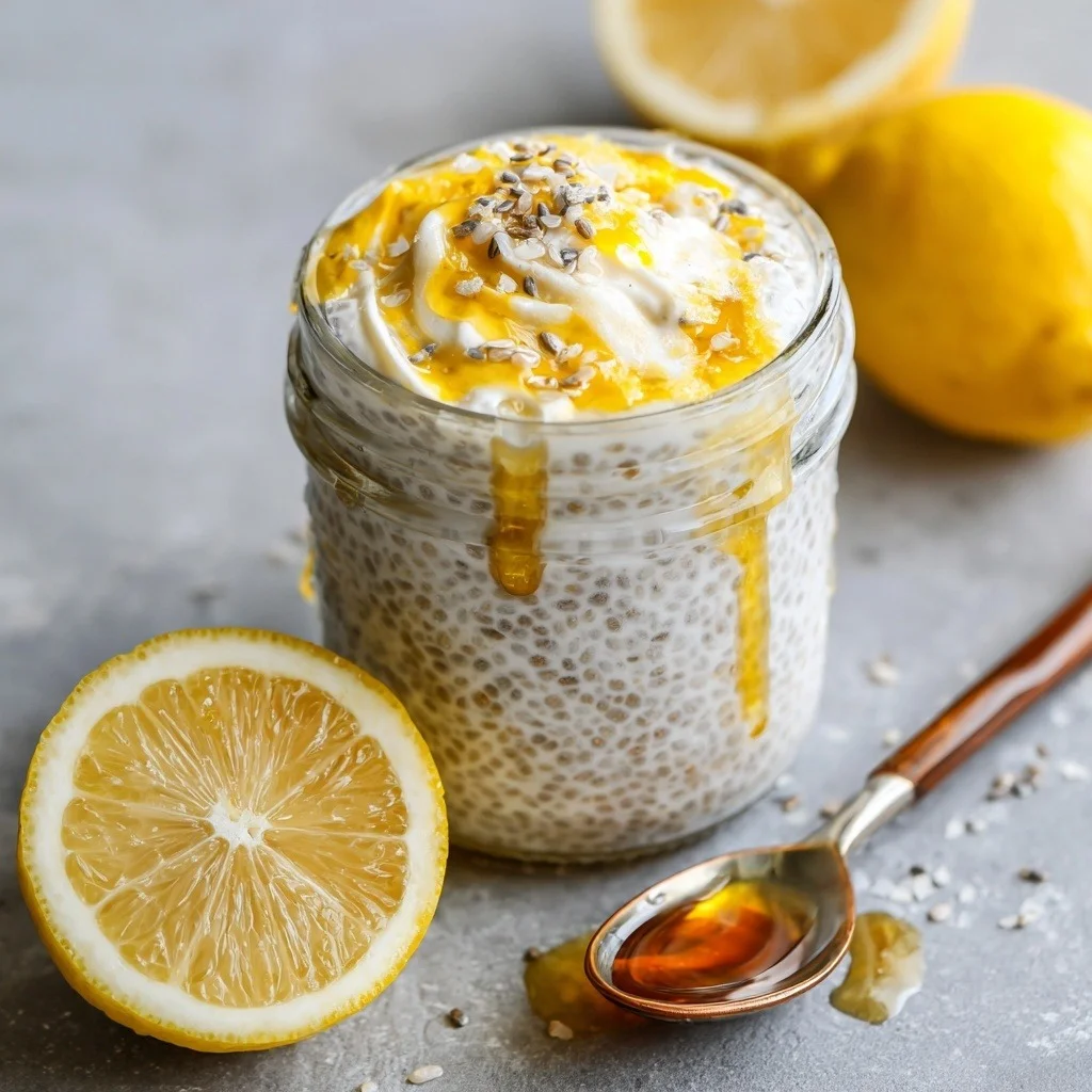Delicious and creamy chia pudding topped with fruits and nuts.