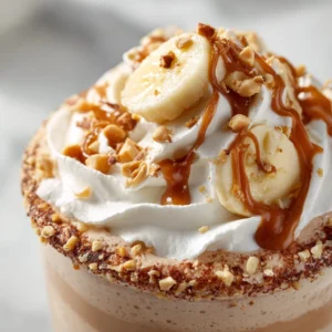 Delicious Peanut Butter Banana Smoothie with creamy texture and fresh banana slices