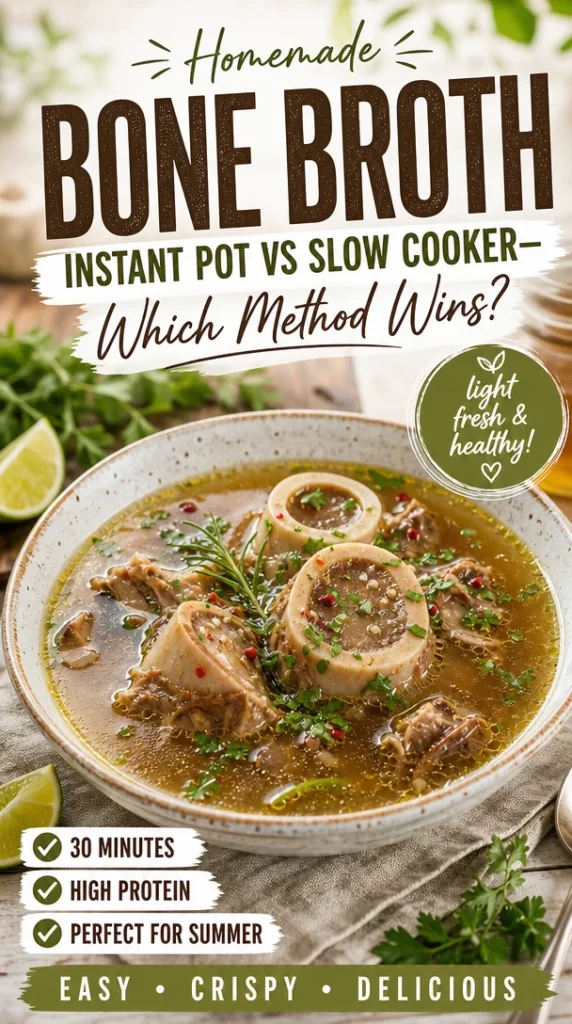 Comparing Instant Pot and Slow Cooker methods for making bone broth