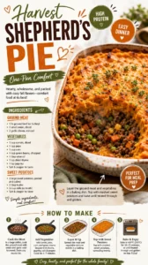 Delicious Harvest Shepherd's Pie served in a rustic dish