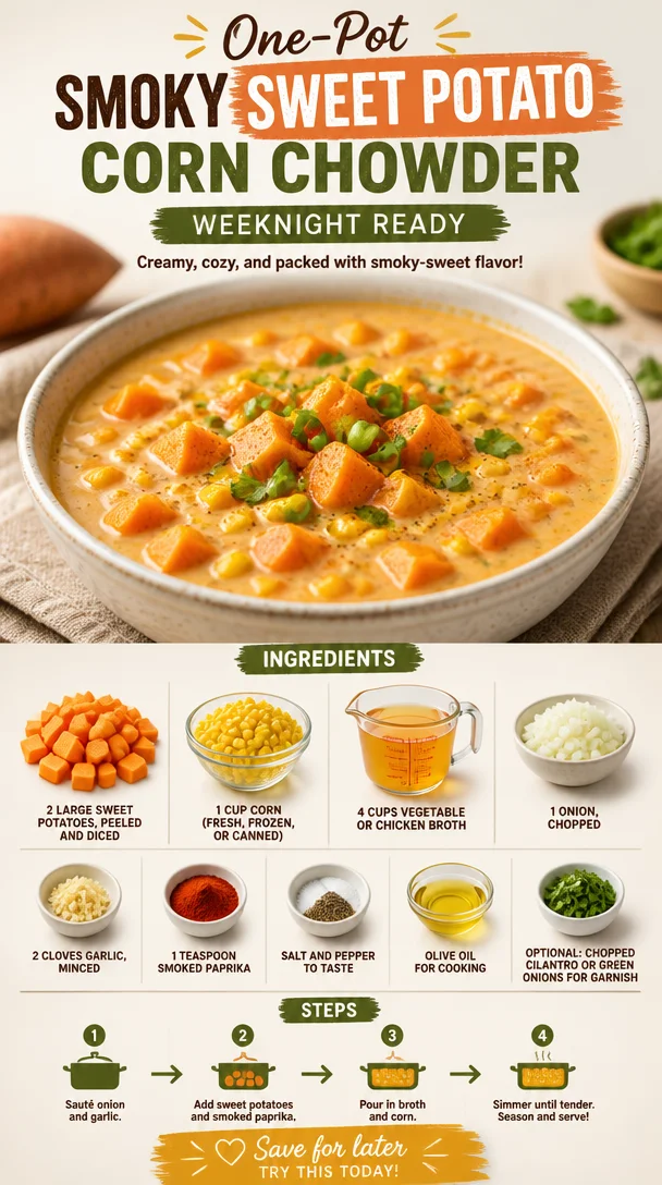 One-Pot Smoky Sweet Potato Corn Chowder: Weeknight Ready