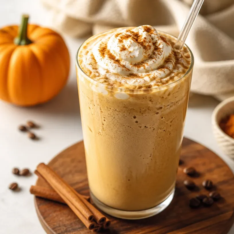 High-Protein Pumpkin Spice Protein Coffee with a warm, inviting appearance