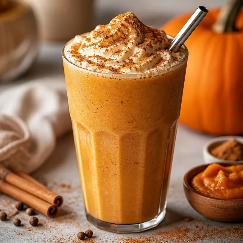 Protein-packed pumpkin spice latte shake for fall fitness